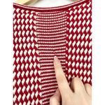 Talbots 100% Merino Wool Checkered Knit Cardigan Sweater Large Festive Holiday Photo 5