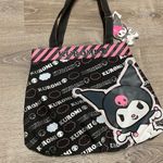 Sanrio New Kuromi Black & Pink Shoulder Tote Bag Cute Gothic Kawaii Purse | NWT Photo 1