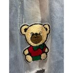 Light Wash Distressed Denim Jeans with Teddy Bear M and Lips Patches Blue Size 32 Photo 3