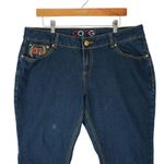 COOGI Vintage  Jeans Womens 18W (37x31) Blue Dark Wash Y2K Embroidered Photo 2