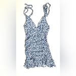 Sky to Moon Blue and White Floral Dress Size Small Photo 2