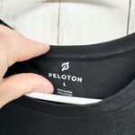 Peloton Top Unisex Size Large Black Cotton Graphic Print Short Sleeve Shirt Logo Photo 2