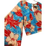 Farm Rio New x Anthropologie Puff Sleeve Bubble Blouse Floral Swiss Dot Top SM Photo 7