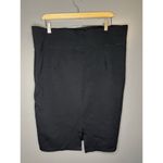 Iris  High Waisted Women’s 2X Black Stretch Knee Length Straight Skirt Photo 1