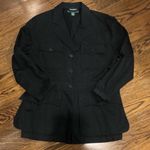 Ralph Lauren Women’s Black Long Sleeve Multi Pocket Button Front Peacoat Size 6 Photo 11