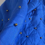 VTG Rhoda Gynne Blue Beaded 100% Silk Sweat Suit Jacket & Pants M/L (Loose FitL) Size M Photo 3