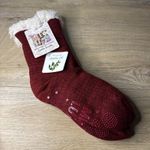 MUK LUKS Cabin Socks Red Grippy Sherpa Cozy Tall Slipper Gift Giving Small 6 Photo 0