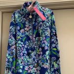 Lilly Pulitzer  Blue Grotto Twilight Tropics Floral 
Popover Jacket Small New NWT Photo 1