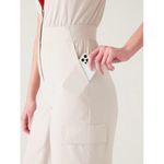 Athleta New 12 Brooklyn Utility Jumpsuit Abalone White Size 12 Photo 1