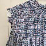 Max Studio EUC women’s ruched empire waist patterned high neck sleeveless top Photo 1