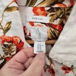 Joie  Fairy Cottagecore Linen Jacket Womens‎ XL White Orange Floral Print Pockets Photo 3