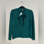 Loft Emerald Green Bow Turtleneck Sweater Photo 3
