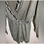 Free People Cara Cozy Forest Green/Black Distressed Romper ( S ) Photo 5