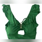 Musemaker One Piece Swimsuit Slimming Cutout Deep V Neck Ruffle Ribbed NWT Green Size L Photo 1