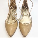 BCBGeneration Size 8.5 Tan Zoora Point Top Lace Up Ballet Flat Photo 1