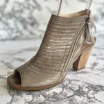 Paul Green Cayanne Booties Ankle Metallic Open Toe Block Heel 6 Champagne Chic Photo 10
