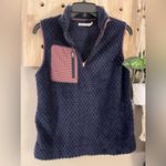 Peter Millar Women's Waffle Sherpa Fleece Vest In Navy Size SMALL NWOT Photo 2