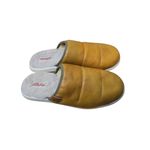 OluKai Moloa Pae Leather Slippers Mules Tan Shearling Lined Mens Sz 10 Photo 2