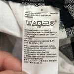 Banana Republic  Factory Hayden Pant Black & White Checkered Linen Blend Size 8 Photo 5