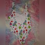 NWOT TRULY White Fruit Print One Piece Swimsuit Size L Photo 2