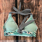 prAna Women's Halter Bikini Top Small Multicolor Floral Tropical Swimwear Photo 3