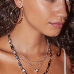 Kendra Scott Arden Silver Multi Strand Necklace in White Crystal Photo 2