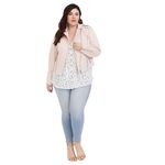 Torrid Plus Size 2X Suede Moto Jacket Light Pink Full Zip Long Sleeve 1642 Photo 1