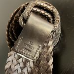 Calvin Klein  leather braided belt, dark brown, EUC Photo 2