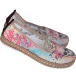Goby Women's Flowering Skull Espadrille Shoes Sneakers Comfort Loafer Size 38 Pink Photo 3