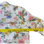 Pykettes Floral Blazer Jacket Women's Open Front Lightweight Cropped White Size M Photo 7