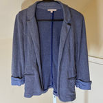Skies Are Blue  EUC Women's Lavender Knit Blazer Ruched Gathered Sleeves Size S Photo 0