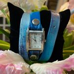 La Mer Collections limited edition Blue White Black Tie Dye Watch Photo 6