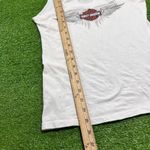 Retro Harley Davidson Tank Top Med. White Crystals Wings Red Rock Las Vegas USA Photo 5