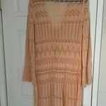Peach Crochet Cardigan Orange Size L Photo 5
