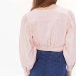 Urban Outfitters  alanis‎ puff sleeve blouse pale pink Photo 1
