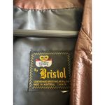 Vintage 1970’s Suburban BRISTOL‎ Leather Brown Trench Streetwear Boho Retro Sz S Photo 4