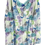 Avon Plus Size 3X Sleep Tank Top Blue White Lace Butterflies Stretch 140 Photo 0