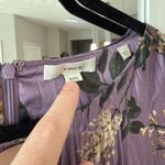 Vince  Floral Pleated Sleeveless Midi Dress Purple Size XL Photo 1