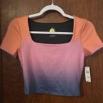 Anthropologie NWT  Daily Practice Ombre Printed Workout Top Size S Photo 2