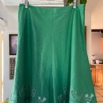 Apostrophe Women's Retro Skirt  Green Embroidered Beads  size 14 Photo 1