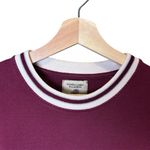 Pull & Bear Paradise League Maroon Cropped Sweatshirt Size S Long Sleeve Red Photo 10
