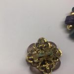 Lot Of 2 Vintage Clipon Costume Earrings Bead Cluster / Beaded 1 Signed Fredrick Photo 5