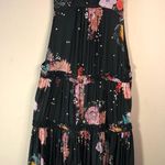 Free People  Purple Haze Boho Floral Printed V-Neck Tunic Ruffle Dress Top Sm Photo 5