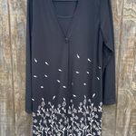 Style Studio Black Floral Faux Jacket Midi Dress Size L White Size L Photo 0