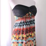 Drama Gold Multicolor Beaded Bandeau Maxi Dress Black Size M Photo 1