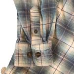 Carhartt - Women's Hamilton Flannel Plaid Cozy Shirt Size S Blue Teal LS Fall Photo 3