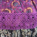 Dress Barn Vtg Y2K Sz 14 / 16 Maxi Skirt Tiered Gauze Boho Cottagecore Floral Prairie Gypsy Photo 6