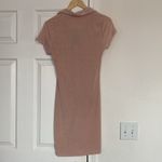 Just Polly NWT bodycon shirt dress in neutral pink. Pink Size M Photo 4
