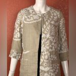 Chico's Chico’s Jacket Topper Linen Cotton Oatmeal Ivory Size 0 Photo 2