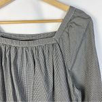 J.Crew Black & White Penny Gingham Plaid Long Sleeve Top 12 Photo 3